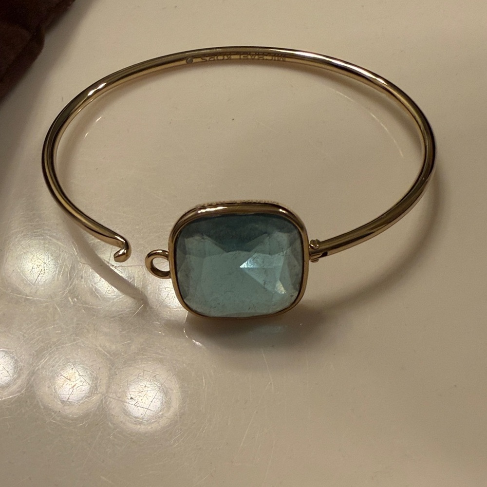 Michael Kors Gold Bracelet with Blue Gem
